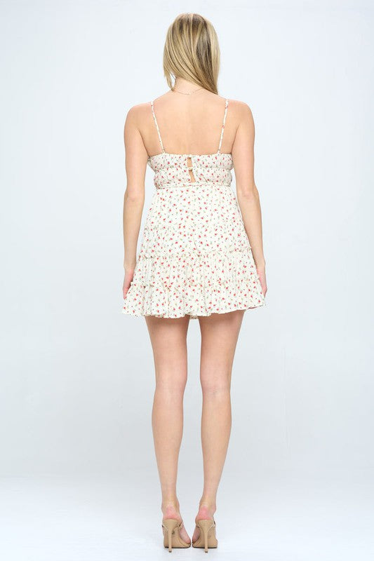 swvws Floral Ruffle Cami Mini Dress