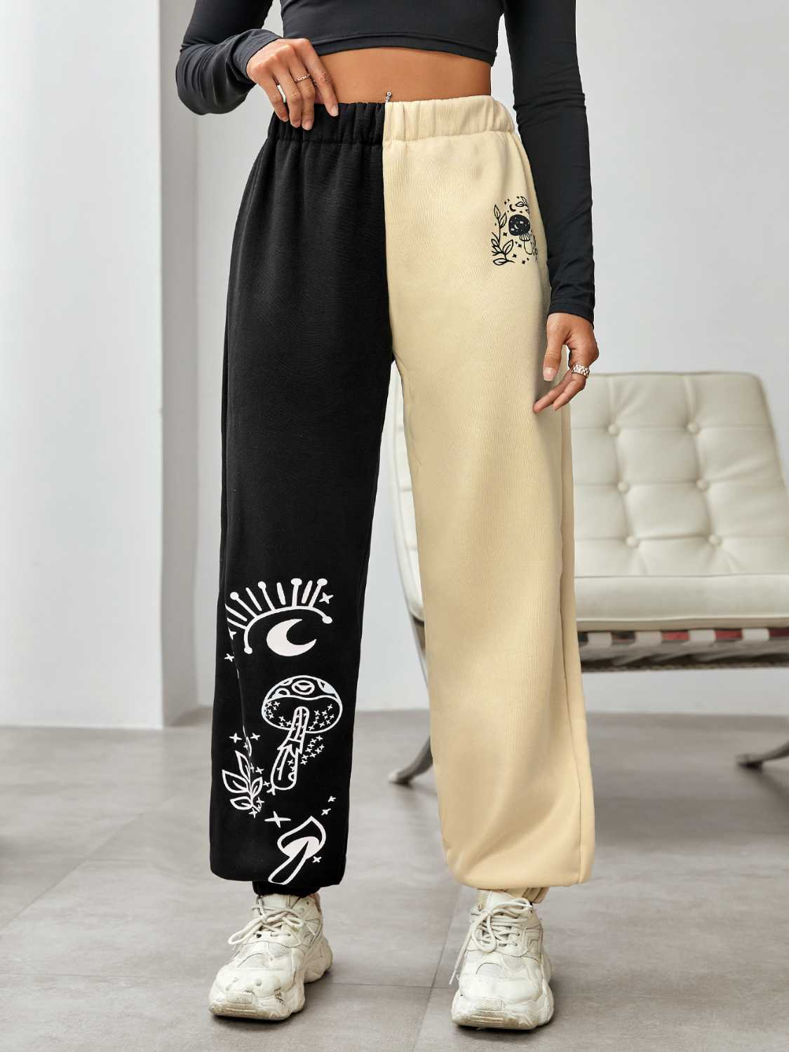 swvws Graphic Contrast Sweatpants