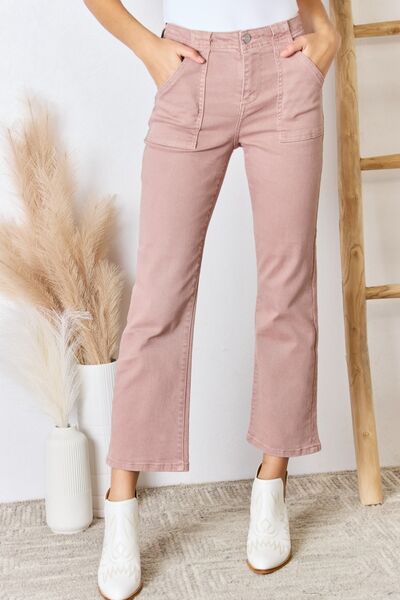 swvws RISEN Full Size High Rise Ankle Flare Jeans