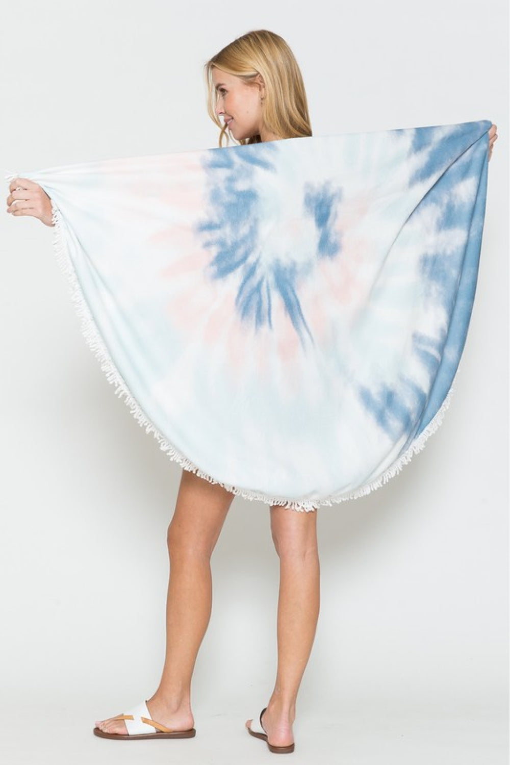 swvws Justin Taylor Dreamland Tie Dye Round Beach Towel