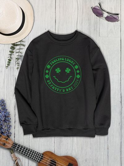 swvws FEELING LUCKY ST. PATRICK'S DAY  Round Neck Sweatshirt