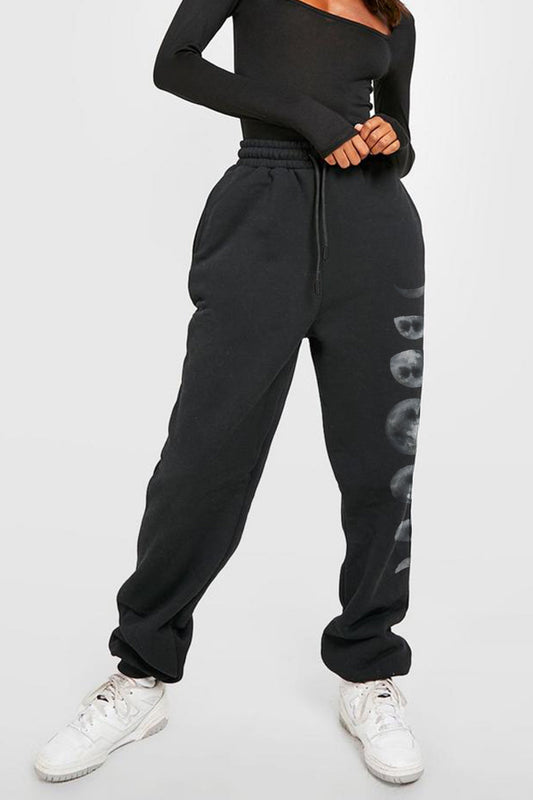 swvws Simply Love Full Size Lunar Phase Graphic Sweatpants