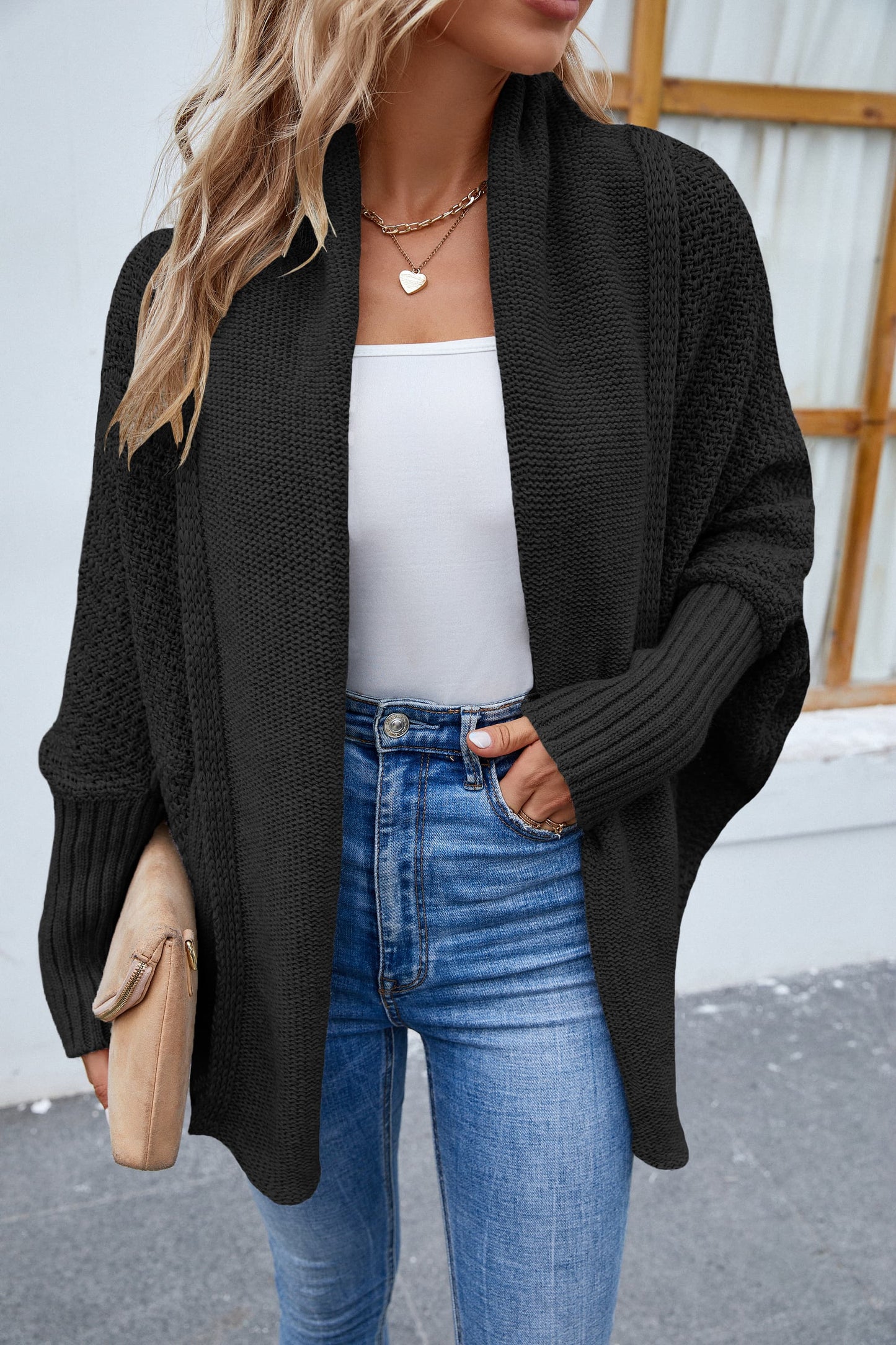 swvws Open Front Long Sleeve Cardigan