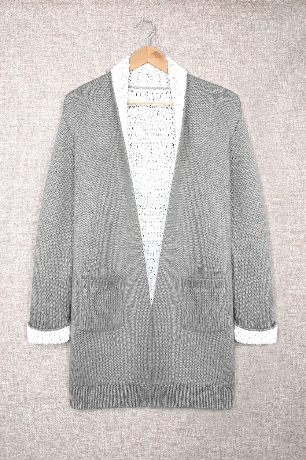 swvws Open Front Pocketed Longline Cardigan