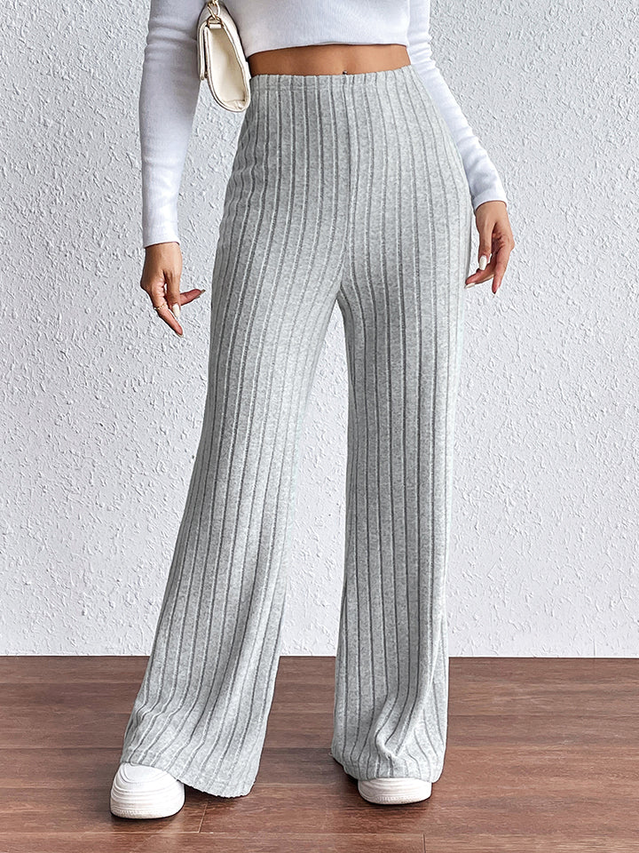 swvws Ribbed Wide Leg Long Pants