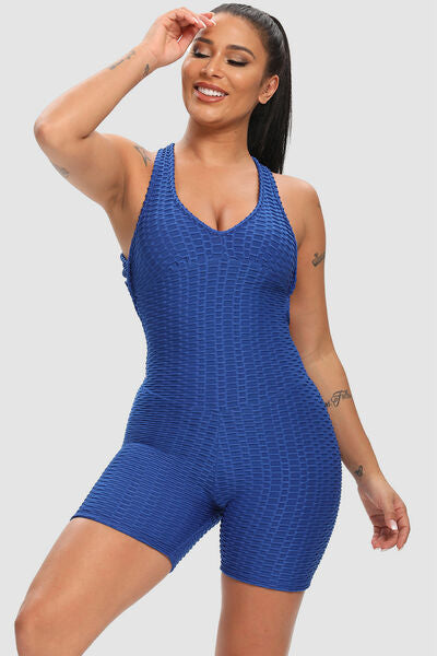 swvws Crisscross Wide Strap Active Romper