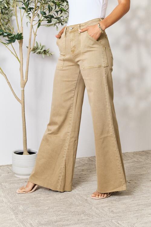 swvws BAYEAS Raw Hem Wide Leg Jeans