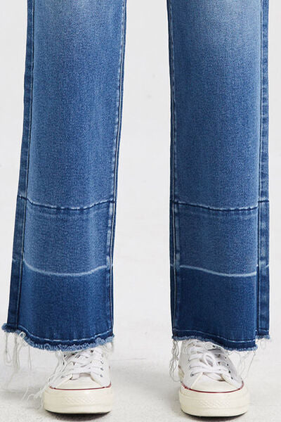 swvws BAYEAS Full Size High Waist Cat's Whisker Wide Leg Jeans