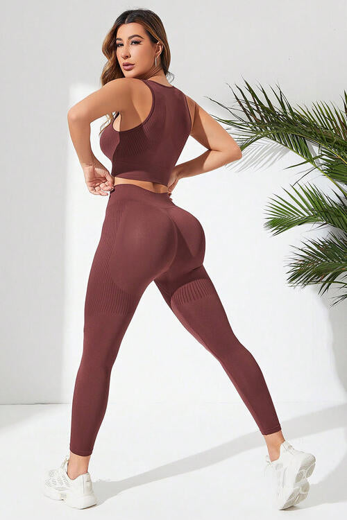 swvws Ribbed Tank and Active Leggings Set