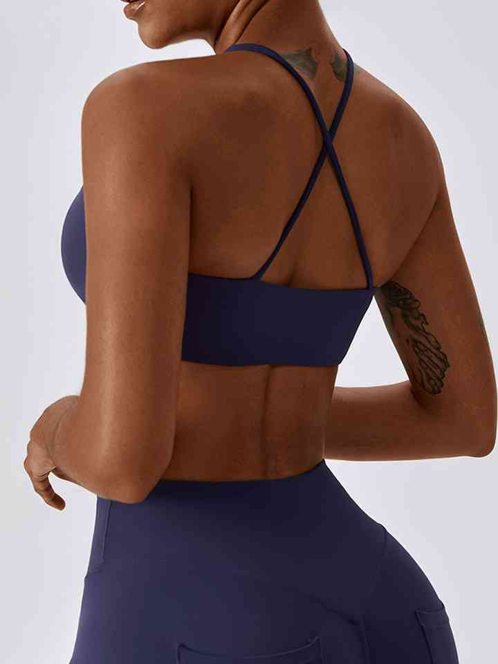 swvws Cropped Halter Neck Sports Bra