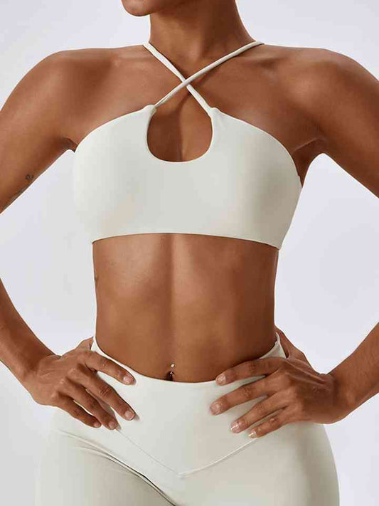 swvws Cropped Halter Neck Sports Bra