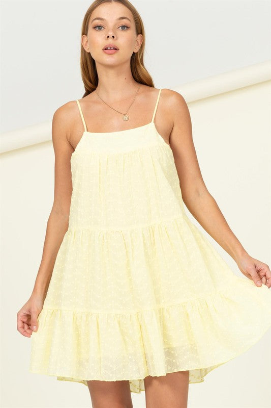 swvws Eyelet Tiered Cami Dress