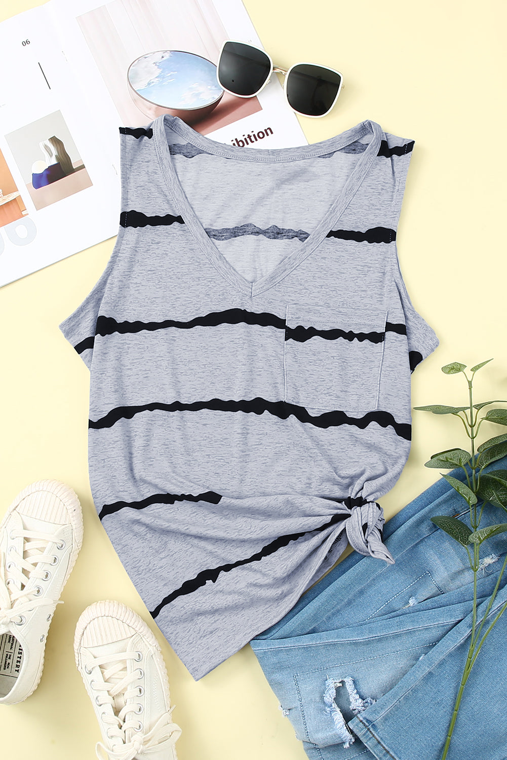 swvws Tie-Dye V-Neck Tank