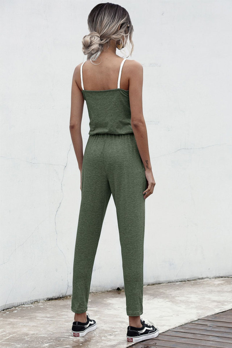 swvws Contrast binding Cami Jumpsuit