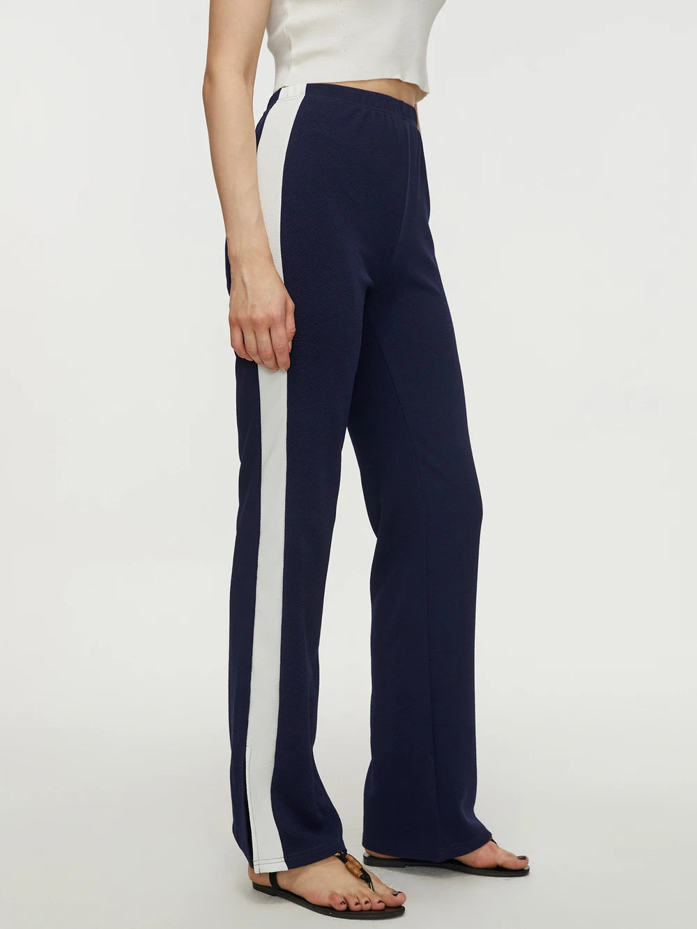 swvws Contrast Slit Long Pants