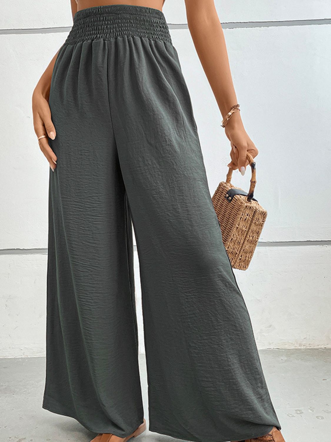 swvws Wide Waistband Relax Fit Long Pants