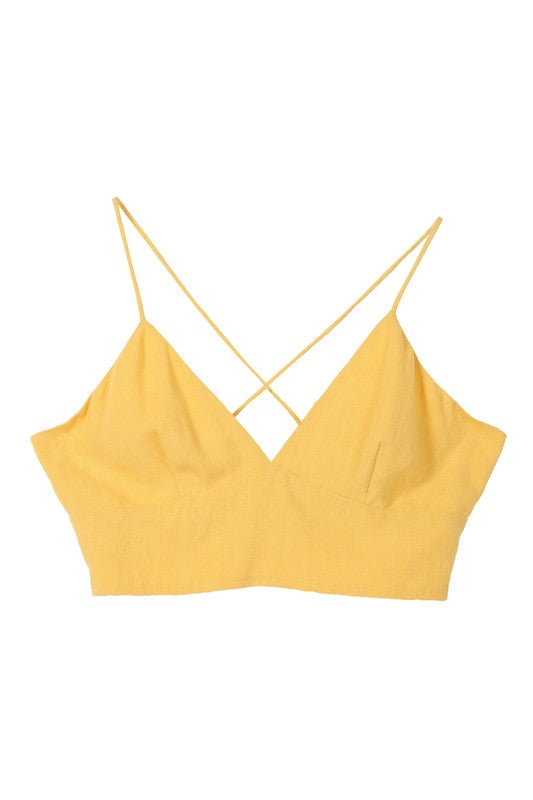 swvws SL yellow crop tank top