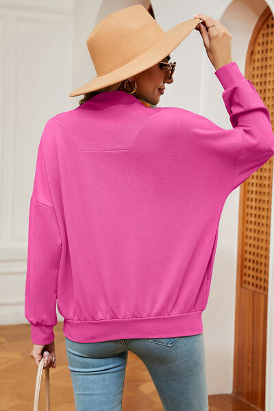 swvws Half Zip Dropped Shoulder Sweatshirt