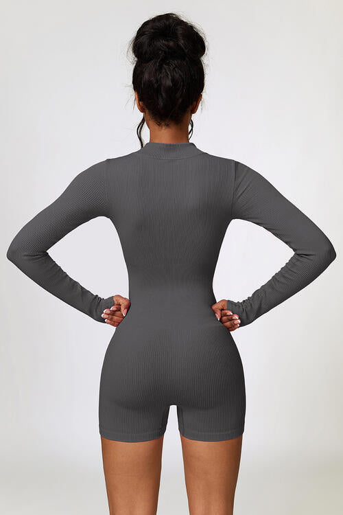 swvws Half Zip Long Sleeve Active Romper