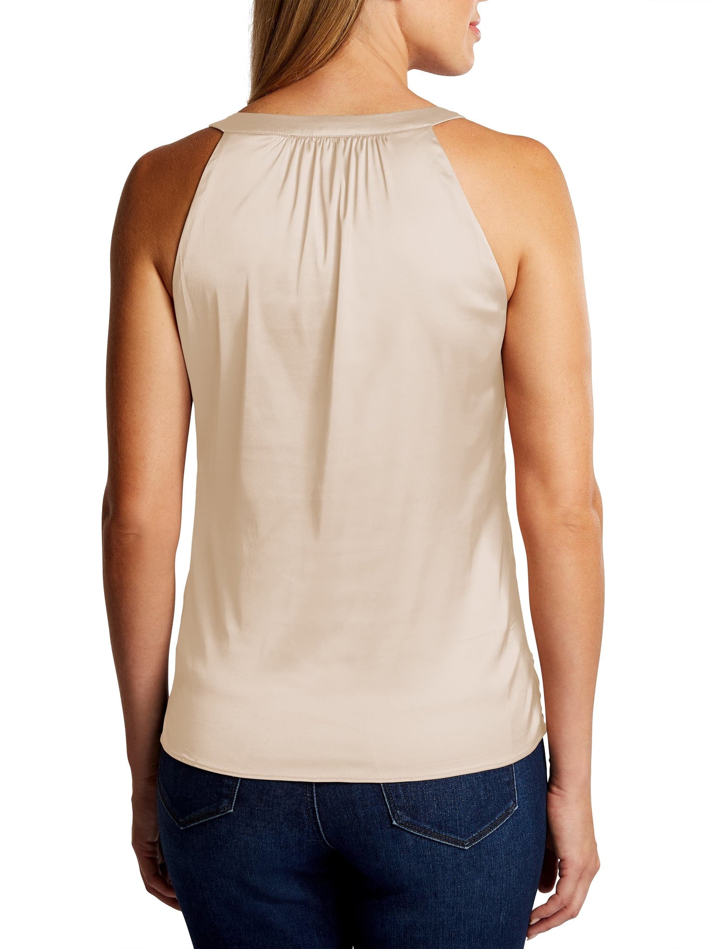 swvws V-Neck Ruched Detail Tank