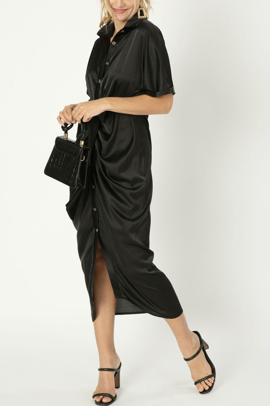 swvws Satin wrap dress