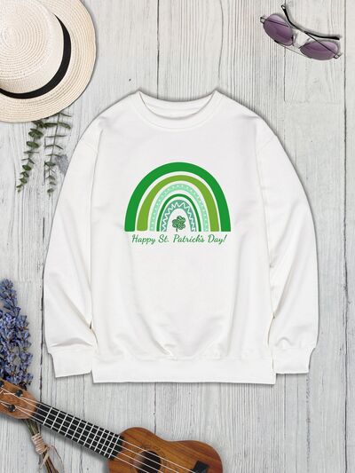 swvws HAPPY ST. PATRICK'S DAY Round Neck Sweatshirt