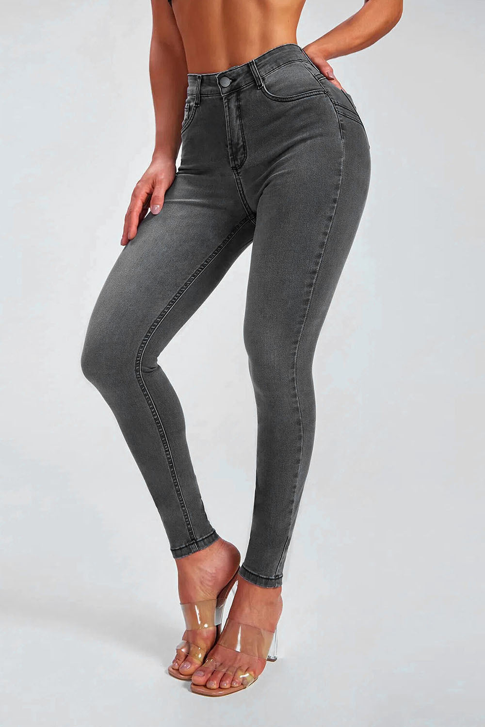 swvws Buttoned Skinny Jeans