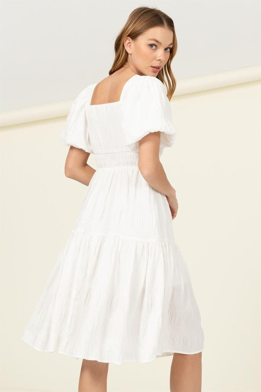 swvws Find Me Again Tiered Midi Dress