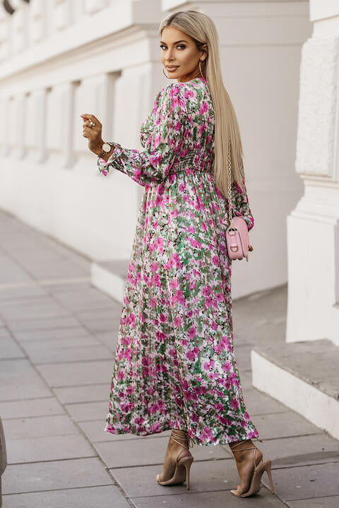 swvws Floral Deep V Maxi Dress