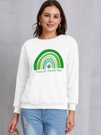 swvws HAPPY ST. PATRICK'S DAY Round Neck Sweatshirt