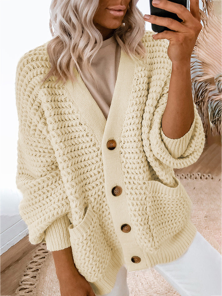 swvws V-Neck Long Sleeve Cardigan