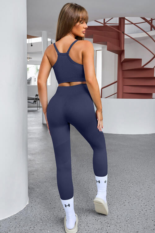 swvws Tank Cropped Active Top and Pants Set