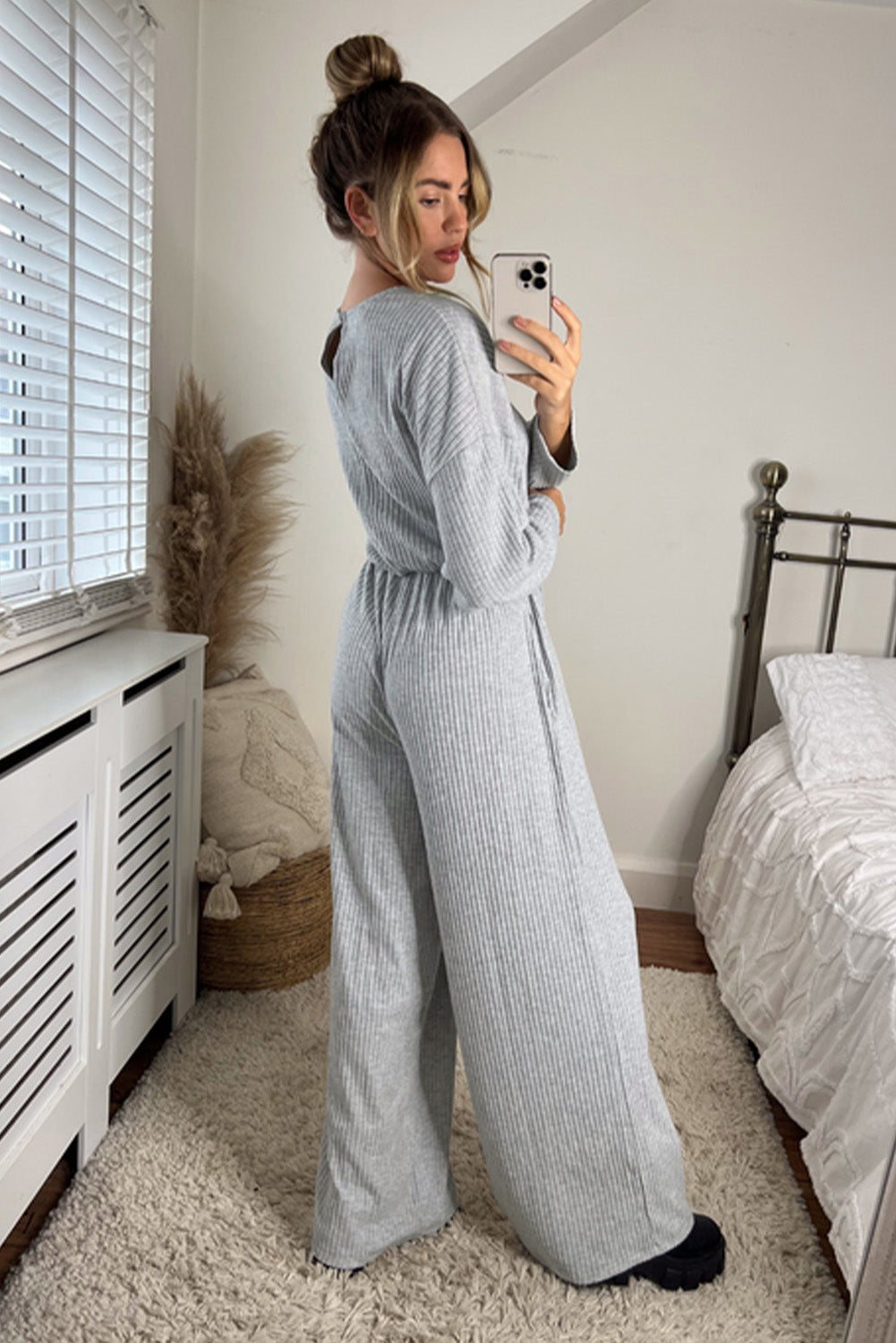 swvws Long Sleeve Round Neck Jumpsuit