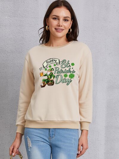 swvws HAPPY ST. PATRICK'S DAY Round Neck Sweatshirt