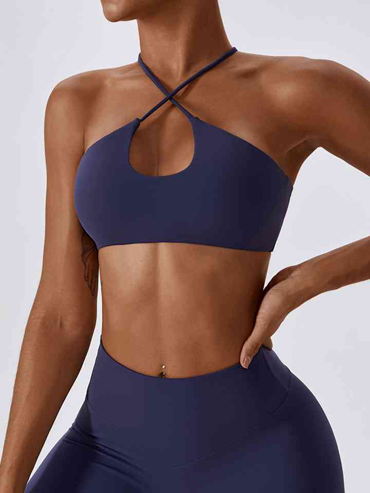 swvws Cropped Halter Neck Sports Bra