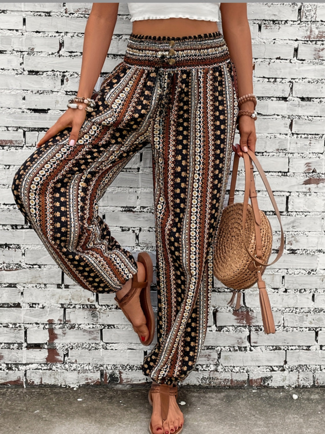 swvws Printed High Waist Pants