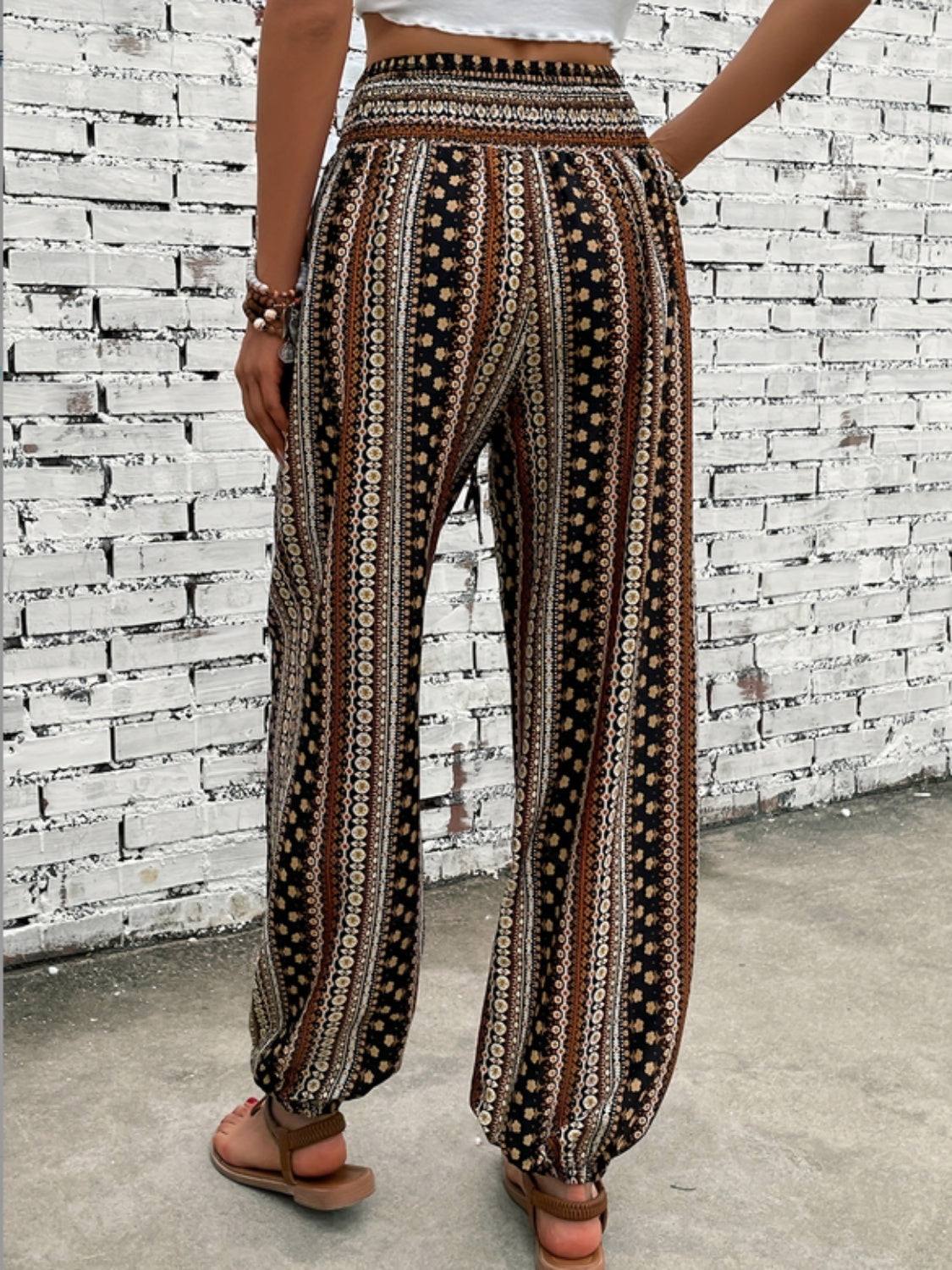 swvws Printed High Waist Pants