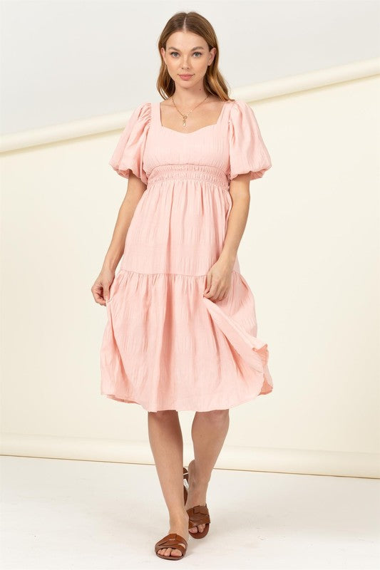 swvws Find Me Again Tiered Midi Dress