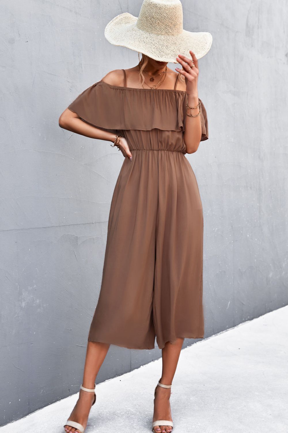 swvws Spaghetti Strap Layered Jumpsuit