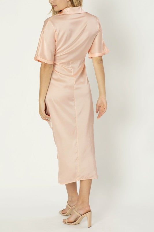 swvws Satin wrap dress