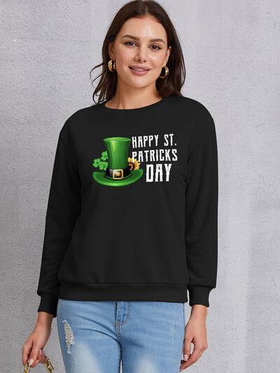 swvws HAPPY ST. PATRICKS DAY Dropped Shoulder Sweatshirt