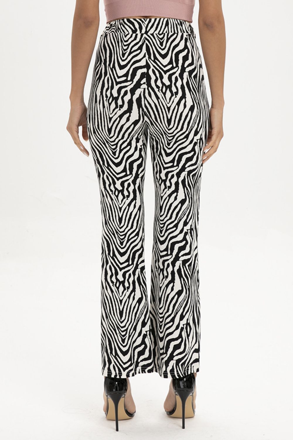 swvws Zebra Print Straight Leg Pants