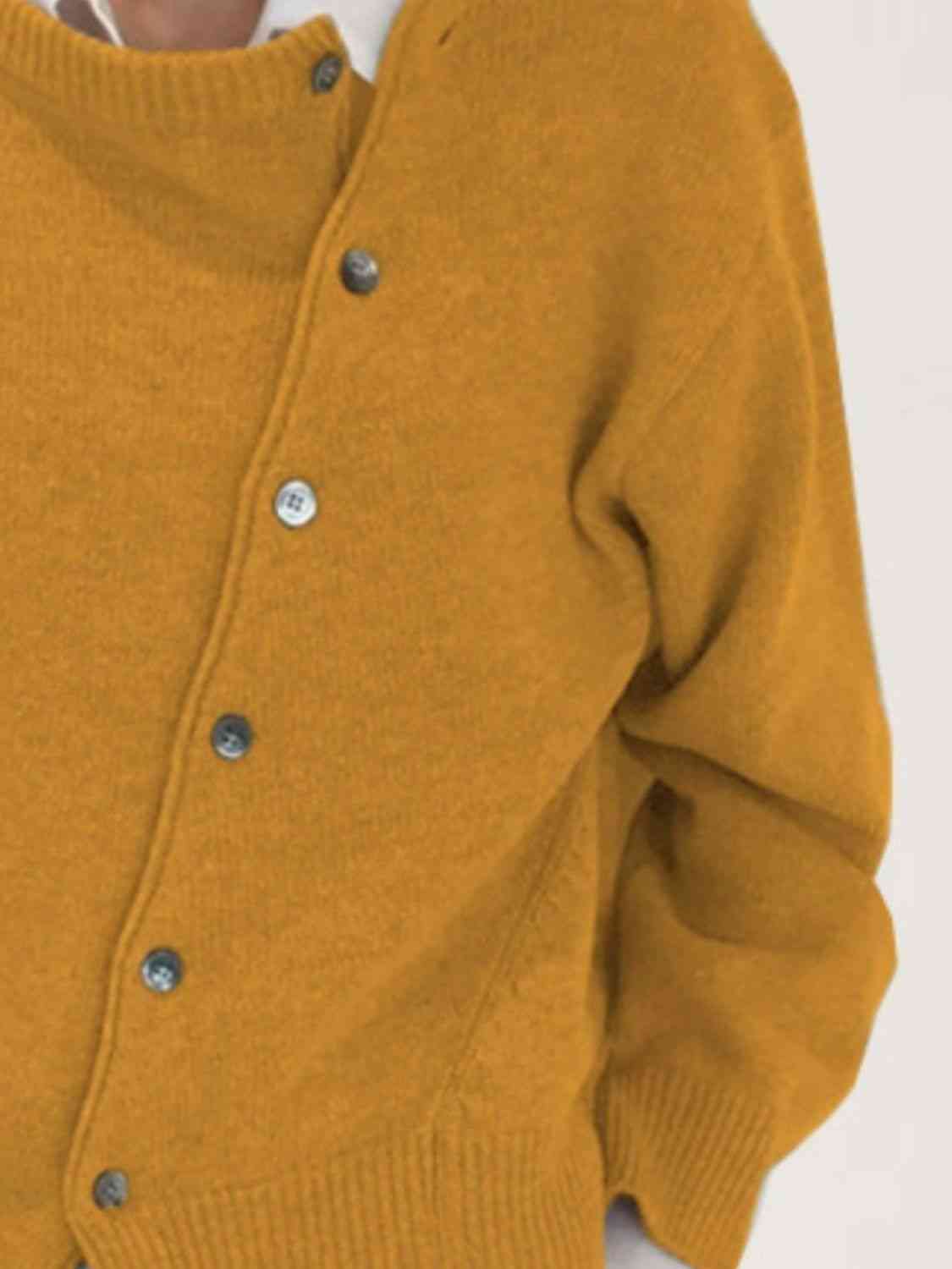 swvws Dropped Shoulder Buttoned Cardigan