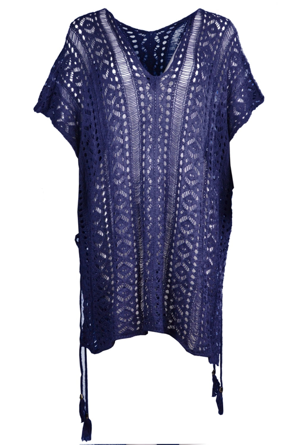 swvws Cutout V-Neck Cover-Up with Tassel