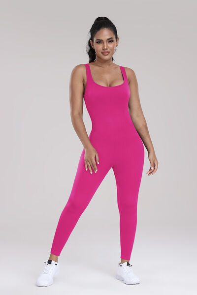 swvws Wide Strap Sleeveless Active Jumpsuit