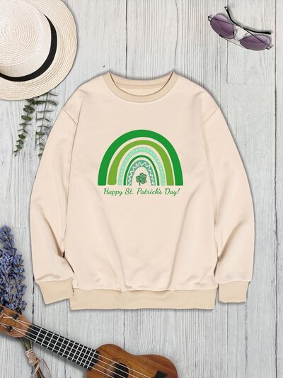 swvws HAPPY ST. PATRICK'S DAY Round Neck Sweatshirt