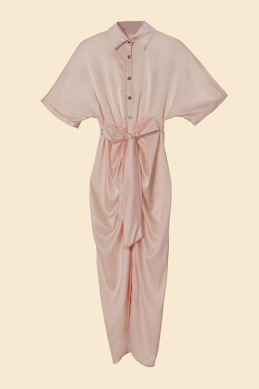 swvws Satin wrap dress