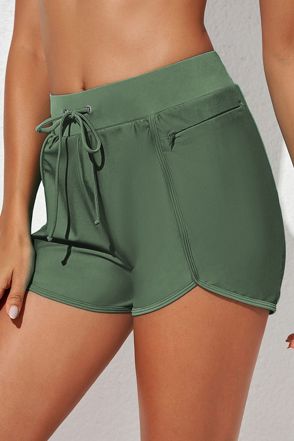 swvws Drawstring Waist Swim Shorts