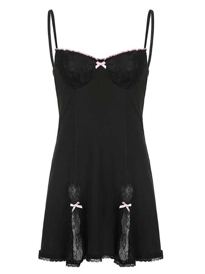 Sixsr Lace Slip Mini Dress