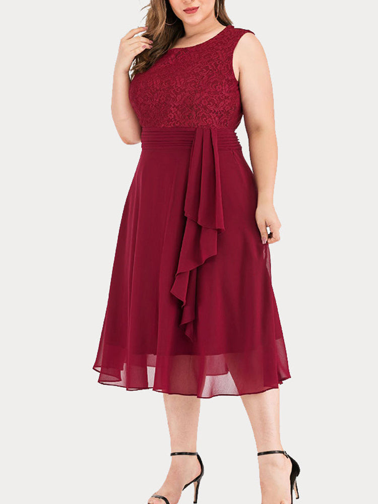 Sixsr Lace Sleeveless Cocktail Dress